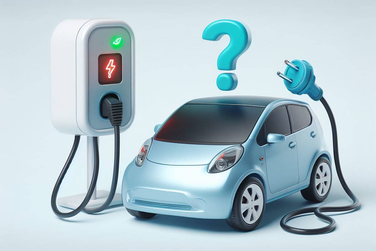 Voiture électrique qui charge.