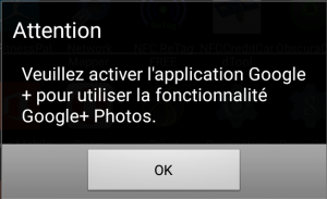 L'application "photos" et Google+ ...